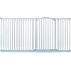 Safetots Cancelletto di Sicurezza Extra Alto con Parte Superiore Incurvata, 207cm - 216cm, Grigio Opaco, Extra Alto con 100cm di Altezza, Montaggio a Pressione per Scale, Barriera di Sicurezza