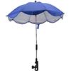 Luqeeg 14 Pollici Ombrellino per Passeggino, Ombrellino Universale per Passeggino con Morsetto Protezione Regolabile Ombrellone per Passeggino per Passeggino, Culla, Sedia a Rotelle (Blu zaffiro (colla