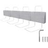 Froadp 200cm Lettino Laterale Anticaduta Sponda Letto Soft Pack per Bambini in Lino Ringhiere per Bambini Sponda Letto Portatile Regolabile in Altezza Protezione Bordo Letto per Lettino(Grigio Lino)