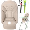 Generic Cuscino Seggiolone Per Bambini - Morbido Cuscino In Pelle PU Per Seggiolone Da Pranzo, Cuscino Di Supporto Per Bambini Piccoli | Cuscino Lavabile Antiscivolo Per Seggiolone Pappa, Imbottitura Conforte