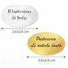 G.S.T. Design Etichette adesive ovali 3,6x2,6 cm PERSONALIZZATE, sigilli pacchi, bollini per pacchetti e confezioni (1000)