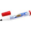 BIC VELLEDA Lot de 12 Marqueurs tableau blanc effaçable à sec 1701 ECOLUTIONS Pte Ogive Large Rouge