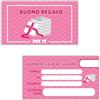 PRINTSERVIS Buoni Regalo utilizzabili come Gift Card, Coupon, Voucher personalizzabile, biglietto Offerta, bigliettini Sconto, Biglietti Omaggio per Negozi Estetista Parrucchiera Massaggi 8x5cm (Rosa)