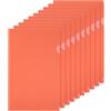 PATIKIL Cartellina a L Formato A4, 10Pz Buste Porta Documenti in Plastica Maniche Giacca Cartella Portadocumenti Copertine Trasparente per Ufficio, Rosso