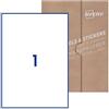 Avery Etichette adesive in carta bianca con adesivo rimovibile, 210x297mm, 25 fogli, 1 etichetta per foglio, formato foglio A4, stampanti laser e inkjet o scrivibili a mano