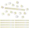 PATIKIL 3 x 0.24 Cubetto Prezzo, 10 Set Supporto Etichetta Plastico Regolabile con Numeri Lettere Blocco Prezzo per Gioiellerie Supermercati Panifici Negozi, Trasparente Oro (Medio)