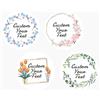 PAOUPY Set Di 90 Adesivi Personalizzati,Adesivi Floreali Personalizzati Per Matrimonio, Eleganti Etichette Rotonde Personalizzate, Stampabili Con Nome E Data, Adatte Per Sigilli Di Bomboniere,Girare