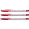 Pilot Set di 3 penne a sfera BP-S-F, punta sottile, colore: Rosso
