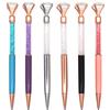 Gullor 6 penne in metallo diamantato con piccolo cristallo, penna a sfera retrattile, set A multicolore