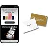 Ai Card Biglietto da visita Digitale NFC Personalizzabile Con Programma Custom | Condividi i dati della tua card NFC tramite cellulare | Compatibile con smartphone Android e iOS Aicard ORO