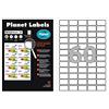 PLANET GROUP SRL Etichette A4 Scatola da 100 fogli mm. 37,5 X 23,5 (6000 etichette) - Adesive, Stampa, Cartoncino, Dimensioni A4, Confezione da 100 - Bianco, Senza Finitura