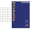 Aurora Store.it ETICHETTE AUTOADESIVE FORMATO A4 100 FOGLI 52.5x37 mm 32 PER FOGLIO LASER INKJET