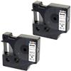 PRESTIGE CARTRIDGE 2x Nastro per Etichette compatibile per Dymo D1 45013 S0720530 Nero su Bianco 12mm x 7m per DYMO LabelManager 160 210D 220P 260P 280 360D 420P 500TS PnP MobileLabeler LabelPoint LabelWriter 450 Duo