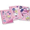 CR Group srl Set di 5 Quaderni realizzati per Hello Kitty, Design Rosa con Personaggi e Cuori, Motivo Musicale (Rigatura C)