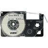 vhbw Cartucce Nastro 12mm compatibile con Casio KL-60, KL-7000, KL-70E, KL-7400, KL-750E, KL-780 sostituisce Casio XR-12WE1, XR-12WE.