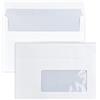 Netuno 1000 buste per lettere bianche formato C6 11,4 x 16,2 cm 75g buste commerciali con stampa interna blu con finestra a destra taglio dritto busta carta bianca per lettere documenti