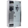 UISEBRT Armadio per medicinali in acciaio inox, 30 x 12 x 57,5 cm, 4 Scomparti, Richiudibile, Armadietto Porta Medicinali, Armadietto Pronto Soccorso, con 2 chiavi, Argento