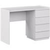 Vicco Scrivania Viktoria, Bianco, 110 x 45 cm con 4 cassetti, adatto come postazione di lavoro per smart working e studio