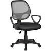 Archimede E8088, Atlanta Sedia Operativa Rete, Grigio (Grigio/Nero), 57 x 55 x 100 cm