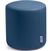 Avalon - Pouf Poggiapiedi Rigido CILINDRO Mamba Ignifugo Classe 1IM in Ecopelle Nautica, Puff Poggiapiedi, Seduta da Interno ed Esterno, Professionale Comodo Impermeabile, Made in IT(35cm-Blu)