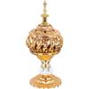 pQirnvIL Bruciatore di Incenso Incenso Bakhoor Bruciatore di Incenso Metallo Arabo Incensiere Desktop Decor per Bastoncini di Incenso Coni