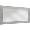 Milani Home - specchio moderno rettangolare di design moderno industrial cm 177 x 86 - Grigio