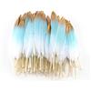 Sowder 50PCS colorato oro piume d' oca 4 - 15,2 cm (10 - 15 cm) per creazioni artistiche party decorazione accessori di abbigliamento piuma d' anatra Blue&gold