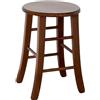 Cesteria Meridionale ANDICA Sgabello Tondo in Legno Massello, Sedia, Sgabellino per Bar, Ristoranti, Hotel, COLOR NOCE, H 47 CM