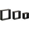 5 five simply smart 5five - 3 piccole mensole a muro fixy cubo nero