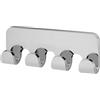 BISK - Appendiabiti Cromato Natura con Ganci, 12,5 x 2,2 x 4,8 cm