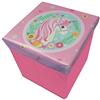 hermet Unicorno Pouf Contenitore salvaspazio per Bambine Smart Box 31x31x33
