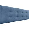 DHOME Testata in Similpelle o Tessuto AQUALINE Pro con 2 file di bottoni Testata imbottita Letto di lusso (Tessuto Blu, 150x50cm (Letti 150/160))