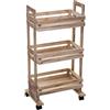5 five simply smart 5five - Carrello in Legno a 3 Piani su rotelle