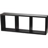 Avilia Scaffale con 3 Ripiani | Mensola da Muro | Mensola a 3 Scomparti | Mensola per Studio | Mensola per Libri | Scaffale da Muro | Scaffale da Ufficio | Mensola da Soggiorno 80x30x15cm, Nero