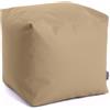 Avalon - Pouf Poggiapiedi CUBO Jazz, Puff Poggiapiedi Divano quadrato, Pouffe Imbottito in Similpelle Resistente e Antistrappo, Comodo e Impermeabile, Made in Italy(50cm-Beige)