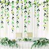 pinkblume 52 Piedi Estate Tema Foglia Verde Ghirlanda Decorazioni per Feste a Tema Kit Carta Appeso Foglie Banner Streamer per Compleanno Verde Matrimonio Fidanzamento Doccia Nuziale Showcase (4 Confezioni)