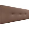 DHOME Testata in Similpelle o Tessuto Acualine Liscio con Bottoni Rivestiti in ALTA GAMMA Testata Letto di Lusso Imbottita Moderna (Similpelle Argilla, 150x50cm (Letti 150/160))