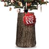 Avilia - Base Albero di Natale XXL da 52,5 cm a Forma di Tronco Effetto Legno Realistico, Ø Aggancio 3,7xH7 cm, Supporto Robusto e Decorativo per Alberi da 120 a 210 cm Stabili e Sicuri