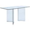 Vente-unique - Scrivania Clarissa - L 140cm x P 60cm x H 75cm - vetro temperato - trasparente