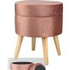 VEA SRL Pouf contenitore Rosa CLOUD, 36x36x43 cm Salotto e camera da letto, Panca contenitore e sgabello poggiapiedi (TIA 56220)