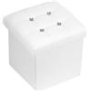 OISE ART STORE Trade Shop - Pouff Puff Pouf Contenitore Imbottito Portaoggetti Seduta Bianco 79436 38x38x35cm