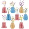 BSITSSS 9 Pezzi Centrotavola Floreale, Fiori Selvatici Centro Tavola, Primavera Decorazione da Tavolo Nido d'Ape per Gender Reveal Compleanno Baby Shower Farfalla Battesimo Party