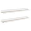 MILUKA Set di 2 Mensole da Muro Design | Mensole Sospese 110 x 10 cm Bianca | Salvaespazio e Decorazione, Quadri, Libri, Cornici e Piante | Mensola Organizer Bagno e Cuina