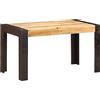 vidaXL Tavolo da Pranzo 140x70x76 cm in Legno Massello di Mango Grezzo