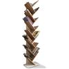 MeblePitus.pl MeblePitus Libreria Scaffale Bianco 55 cm x 221,8 cm Rovere Sonoma - Libreria Parete per Soggiorno, Studio, Corridoio - Scaffali per Libri, Scaffale per CD DVD, Scaffale per Libri a Forma di Albero