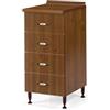 Linea Azzurra Base 40 Cassettiera Cucina Componibile Mobile con 4 Cassetti in Legno Made in Italy H85xL40xP50 cm Elegante Funzionale Facile da Montare (Noce Antico)