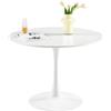 buybyroom Tavolo da pranzo rotondo moderno, Ø - 100 cm, scrivania, tavolo da bar, adatto per cucina, sala da pranzo, soggiorno e ufficio, per 4 persone, bianco
