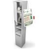 CDF Armadio da Bagno Alto largh. 30 cm Colonna Bagno Mobiletto Portaoggetti Stretto Ripiani e Scomparti per Piccoli Spazi, Cosmetici Moderno Mobile Salvaspazio Bianco 30x30x170 cm