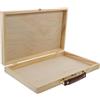 SOLUSTRE Valigetta Legno Portatile per Pittura Multifunzionale in Legno Chiusure a Scatto, Leggera e Manico, per Uso Quotidiano e Organizzazione Artistica