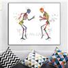 ETBGYKOU Poster di Anatomia Umana Ossa danzanti Divertenti Stampe mediche Regali Regali ortopedici Dipinti su Tela Quadri Moderni Decorazioni per la casa 60x80cm Nessuna Cornice